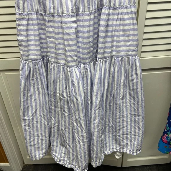 NwotAnthropologie helena purple and white Maxi Dress - Picture 6 of 10